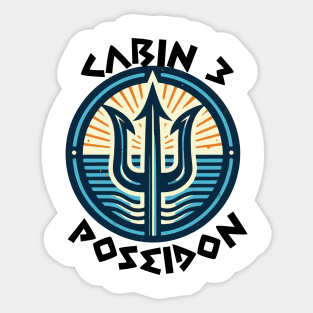 Cabin 3 Poseidon - CAMP half-blood Sticker